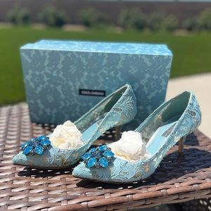 Dolce Gabbana Belluci Taormina Lace Pumps Size 38